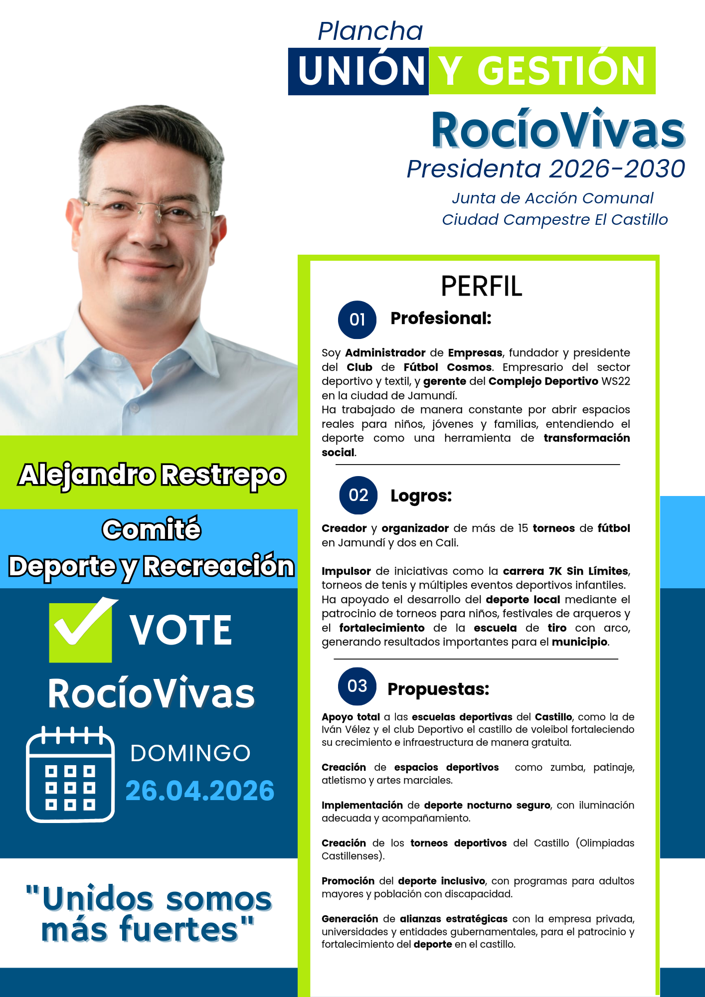 Alejandro Restrepo, Coordinador — Comisión De Deportes
