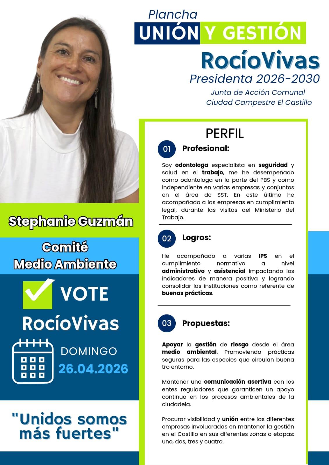 Stephanie Guzmán, Coordinador/a — Comisión Medio Ambiente