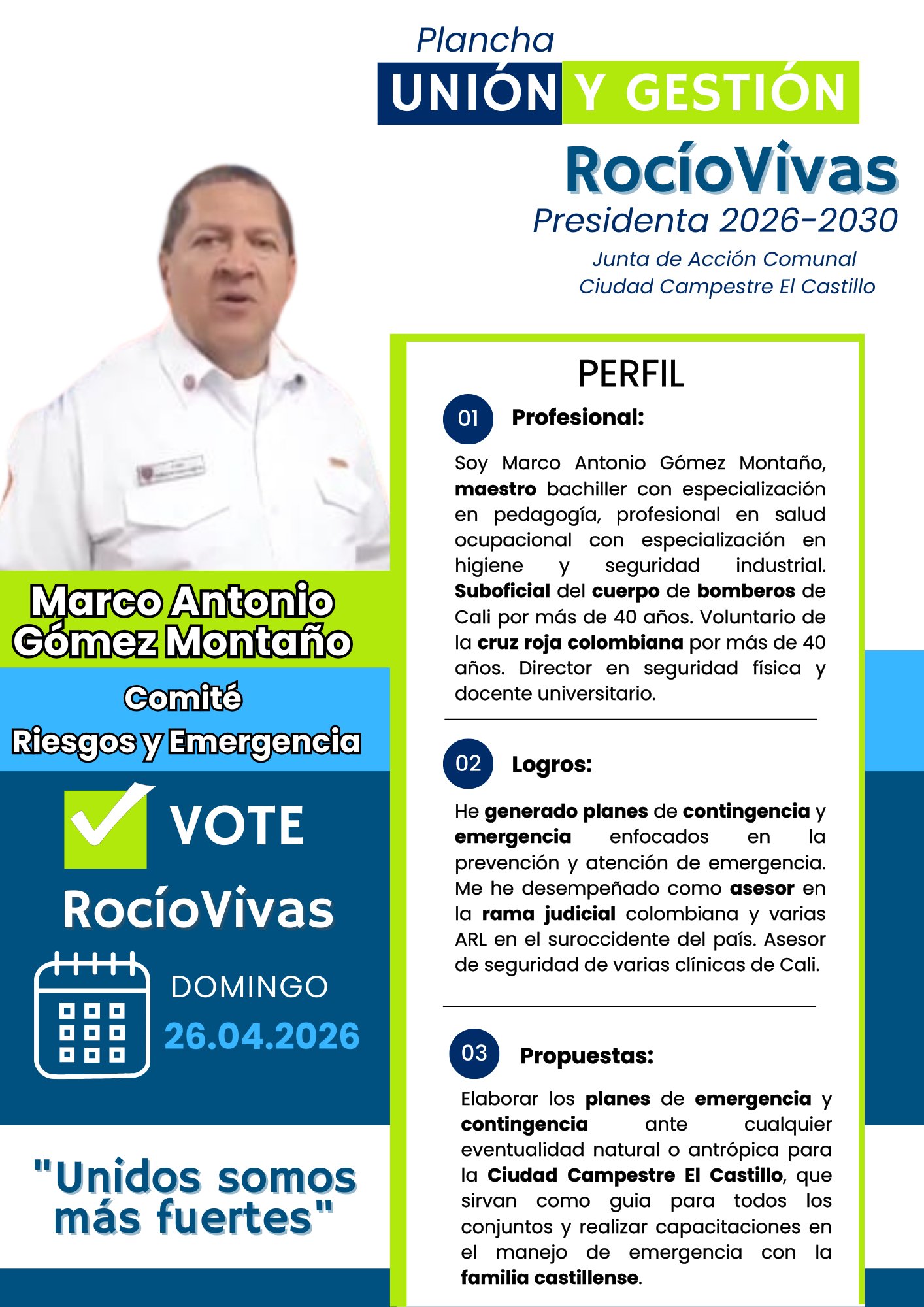 Marco Gómez, Coordinador — Comisión Riesgos y Emergencias