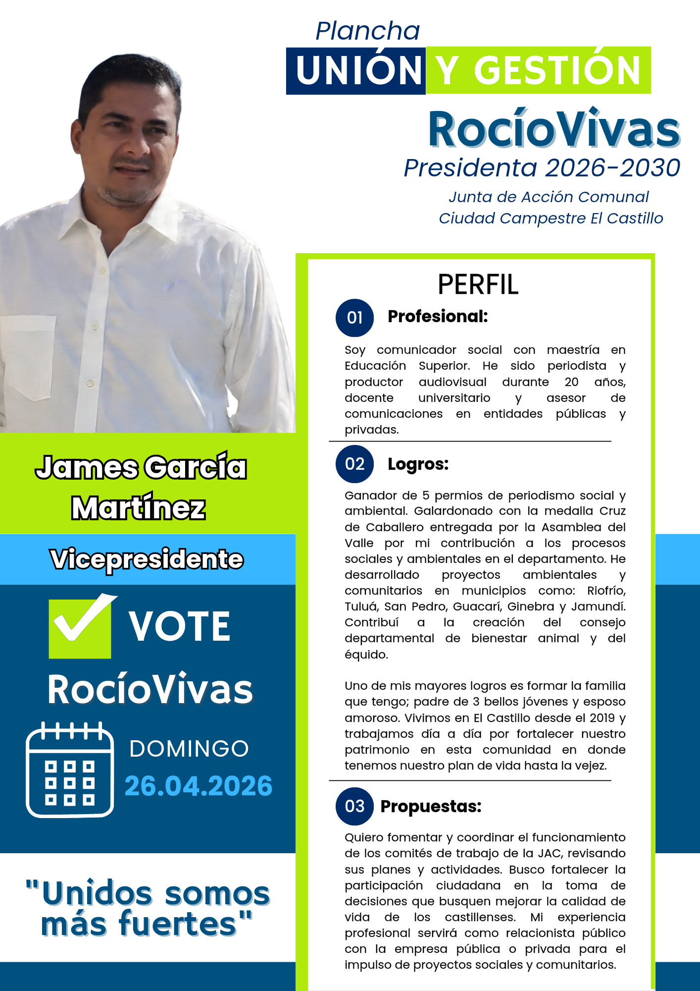 James García Martínez, Vicepresidente Principal — Junta Directiva JAC