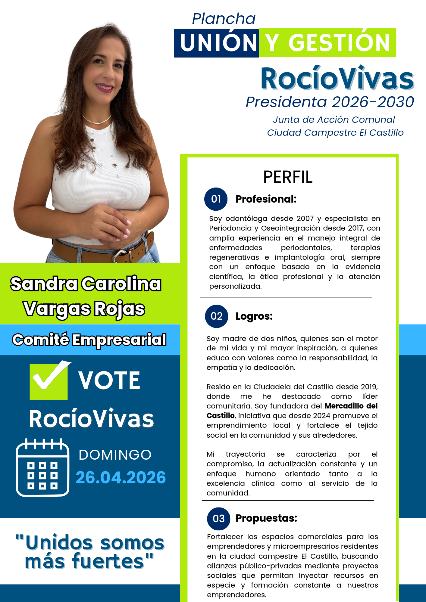 Sandra Carolina Vargas Rojas, Coordinadora — Comisión Empresarial y Emprendimiento